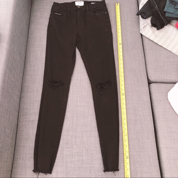Frame Denim Le High Skinny Double Cropped Jeans - Picture 9 of 13